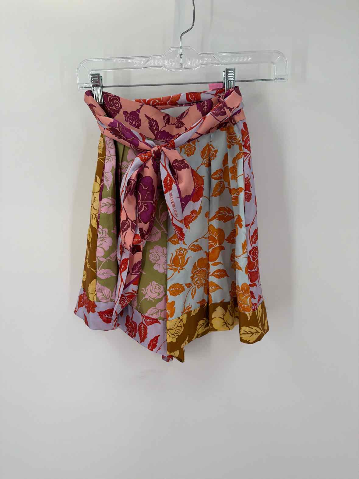 Pre-Owned Zimmermann Pink Size 1 Printed Shorts | True Fashionistas.