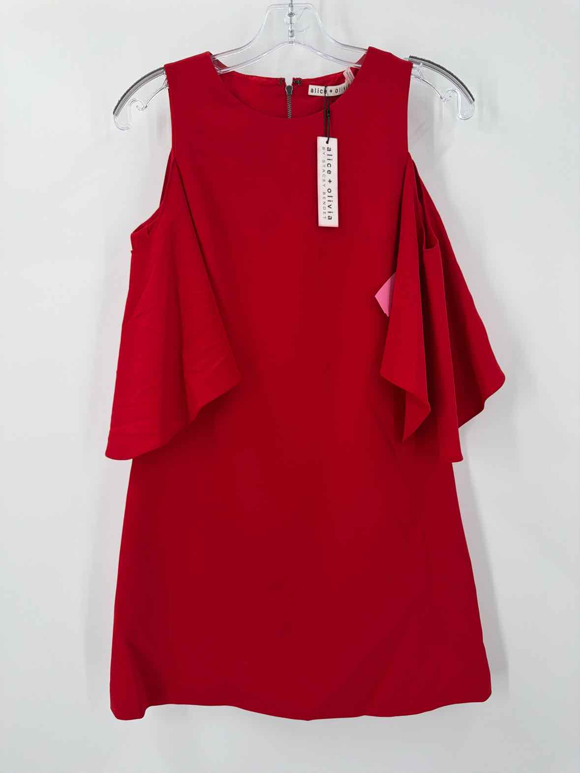 Pre-Owned Alice + Olivia Red Size 0 Short Long Sleeve Dress | True Fashionistas.
