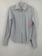 Pre-Owned Brooks Brothers White Size 8 Stripe Button Down | True Fashionistas.