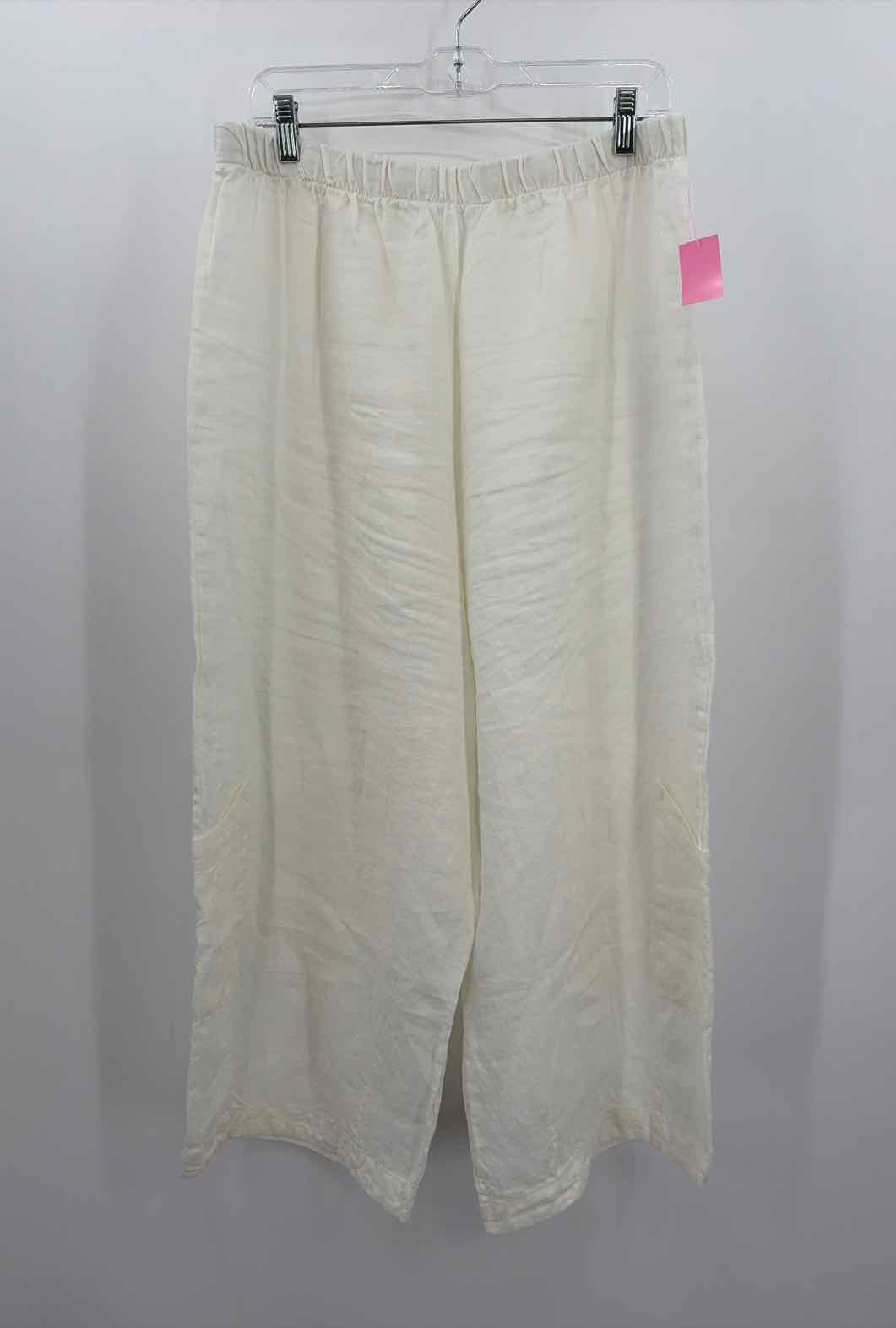 Bryn Walker Ivory Size XL Linen Pull On Pants | True Fashionistas.