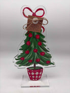 Green Acrylic Christmas Tree Topiary Sitter | True Fashionistas.