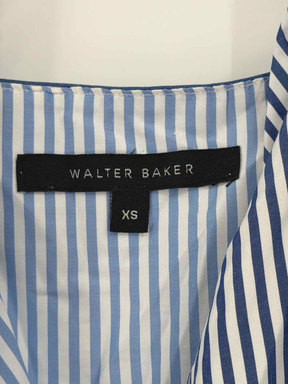 Pre-Owned Walter Baker Blue Size XS Stripe Short Sleeveless Dress | True Fashionistas.