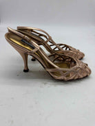 Pre-Owned Dolce & Gabbana Gold Size 6 Strappy Heels | True Fashionistas.