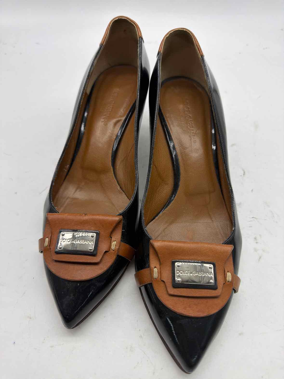 Pre-Owned Dolce & Gabbana Black Size 7.5 Kitten Heel Heels | True Fashionistas.