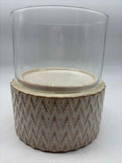 Cream Ceramic & Glass Candle Holder | True Fashionistas.