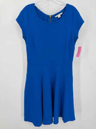 Pre-Owned Diane Von Furstenberg Blue Size 14 Short Short Sleeve Dress | True Fashionistas.