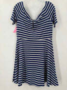 Pre-Owned WHBM Blue Size Medium Stripe Short Short Sleeve Dress | True Fashionistas.