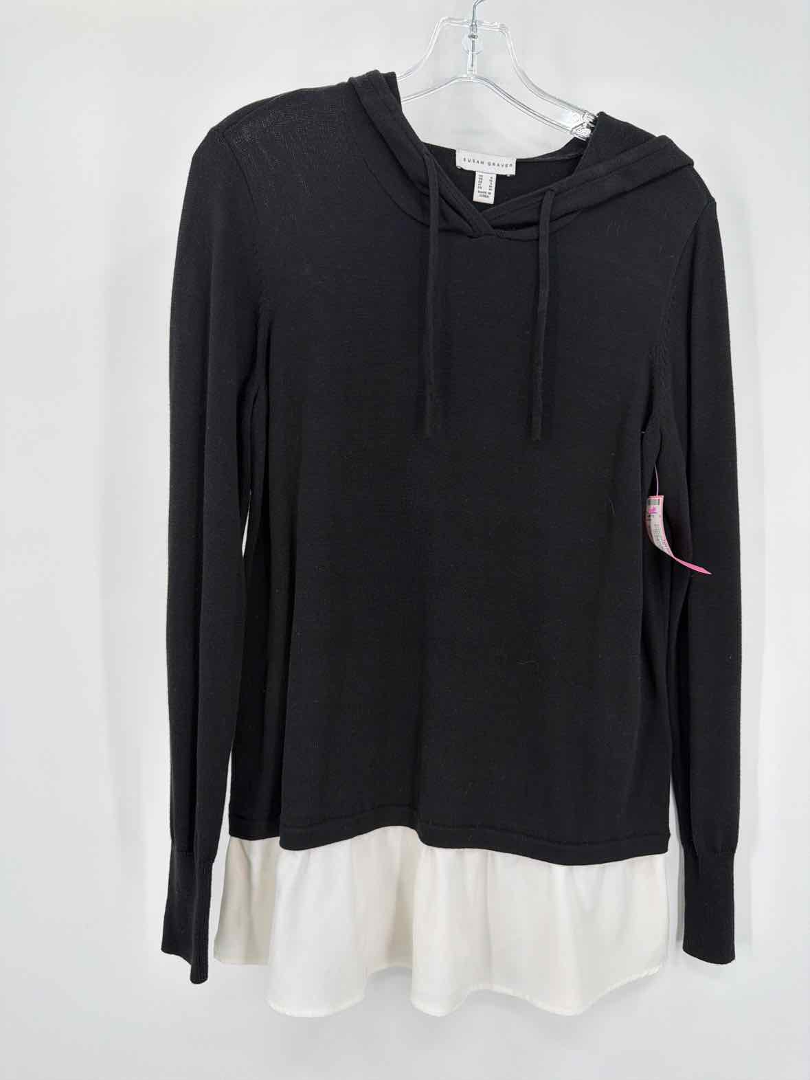 Pre-Owned Susan Graver Black Size Small Hoodie Sweater | True Fashionistas.