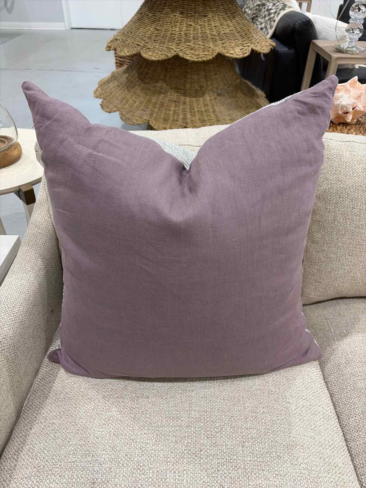 Lilac & Gray Pillow | True Fashionistas.