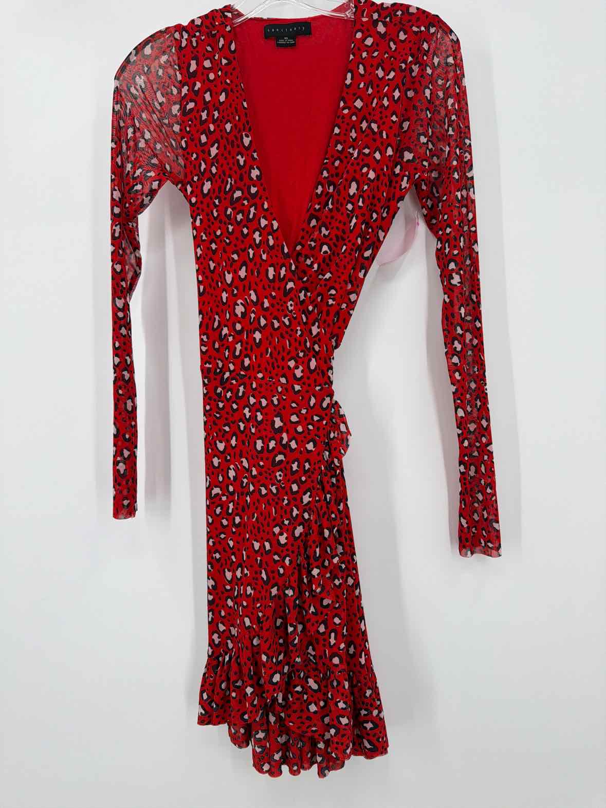 Pre-Owned Sanctuary Red Size XS Mesh Short Long Sleeve Dress | True Fashionistas.