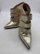 Pre-Owned Christian Louboutin Gold Size 6.5 Ankle Boot Boots | True Fashionistas.