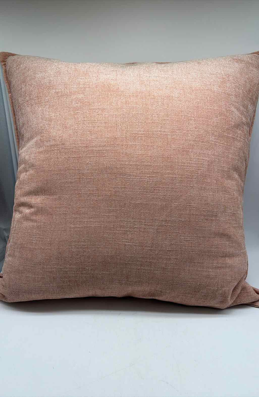 Peach Fabric Pillow W/Gold Zipper | True Fashionistas.