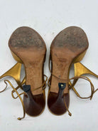 Pre-Owned Gucci Gold Size 6 Strappy Heels | True Fashionistas.