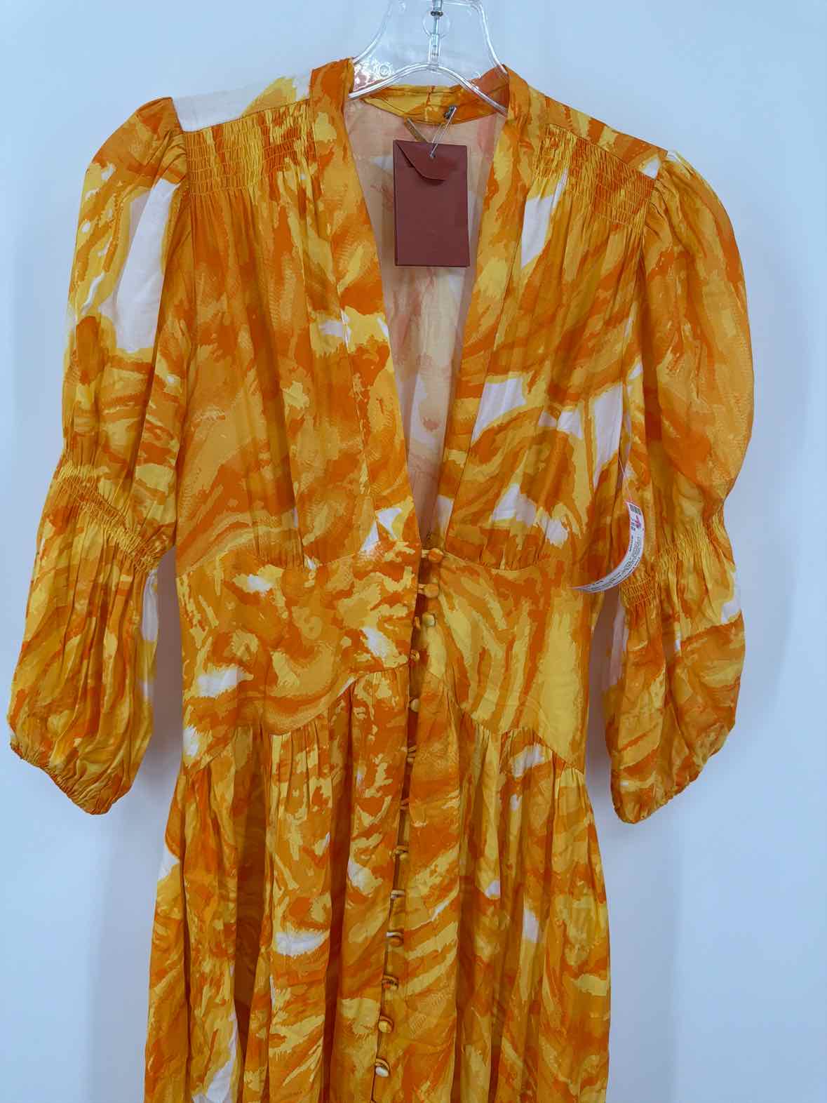 Pre-Owned Cult Gaia Yellow Size Small Long Long Sleeve Dress | True Fashionistas.