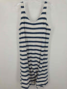 Pre-Owned Ralph Lauren White Size XL Stripe Short Sleeveless Dress | True Fashionistas.