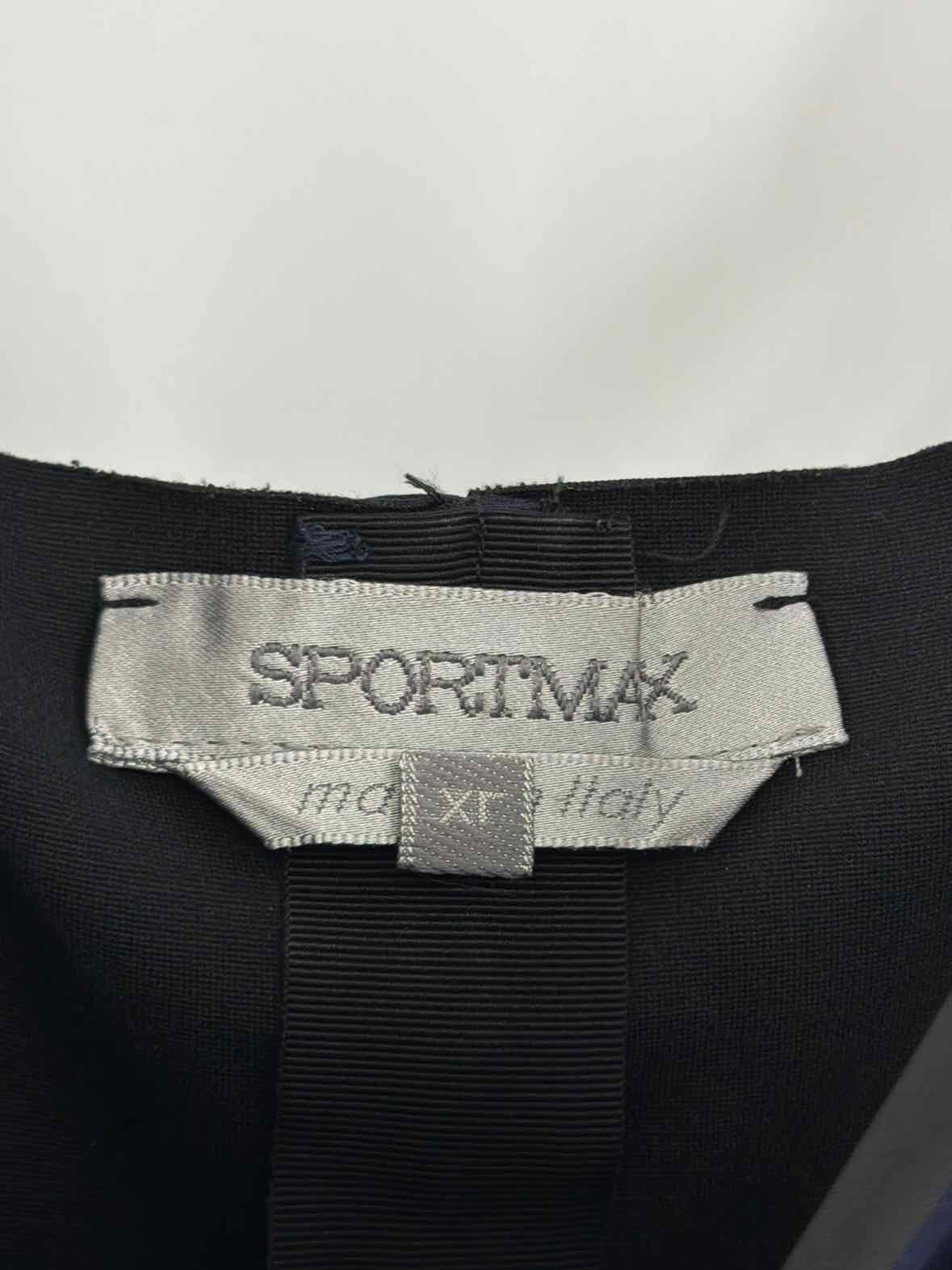 Pre-Owned Sportmax Navy Size XL Long Short Sleeve Dress | True Fashionistas.