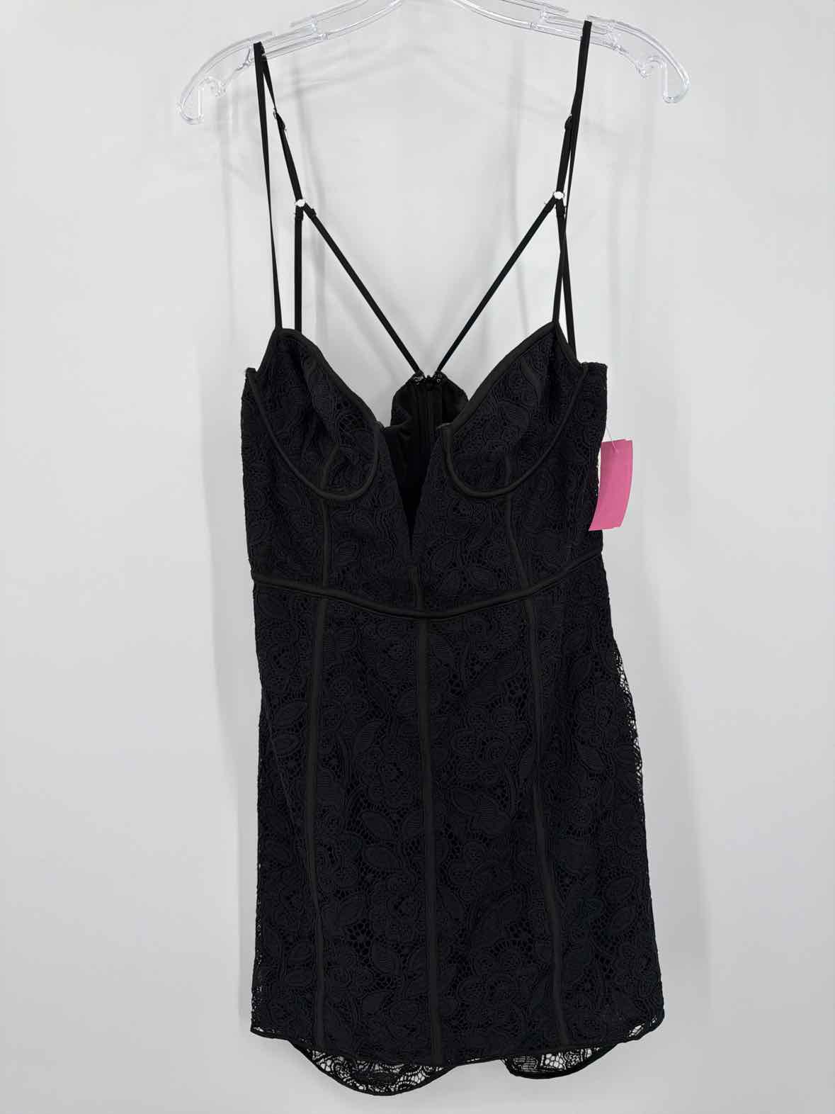 Pre-Owned For Love & Lemons Black Size XL Lace Short Sleeveless Dress | True Fashionistas.