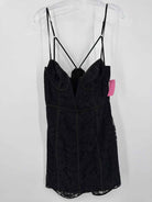 Pre-Owned For Love & Lemons Black Size XL Lace Short Sleeveless Dress | True Fashionistas.