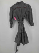 Pre-Owned Christy Lynn Black Size XS Check Print Short Long Sleeve Dress | True Fashionistas.