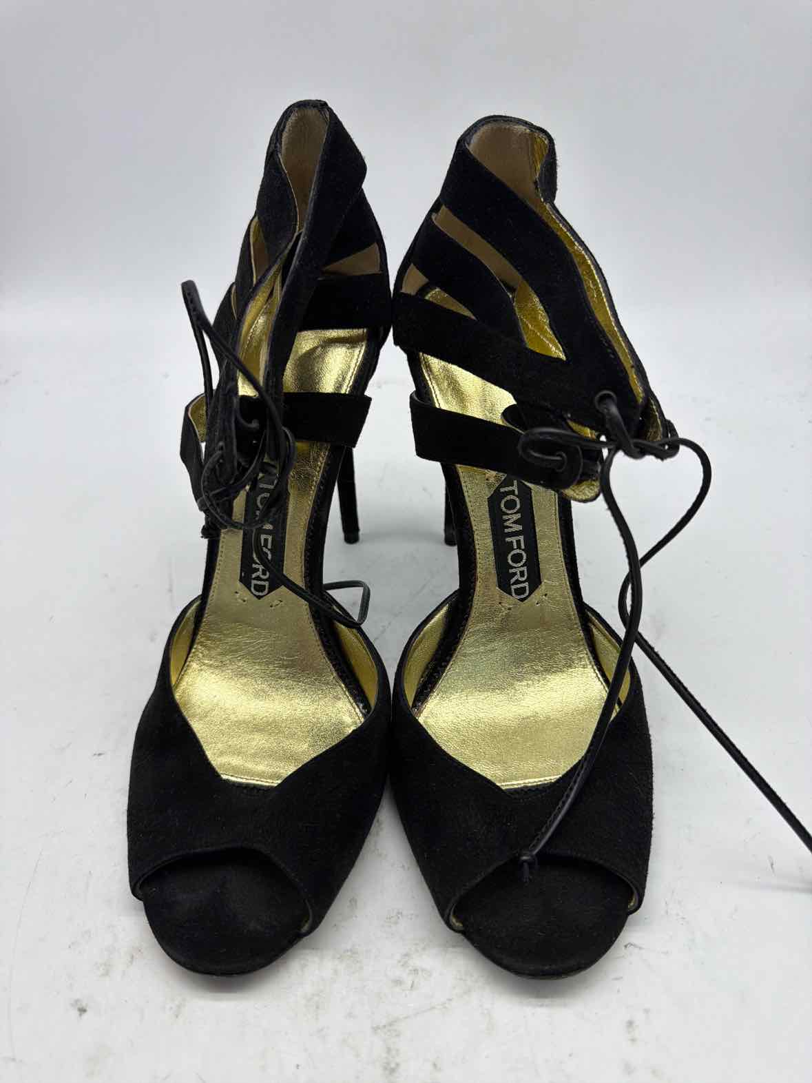 Pre-Owned Tom Ford Black Size 10.5 Strappy Heels | True Fashionistas.