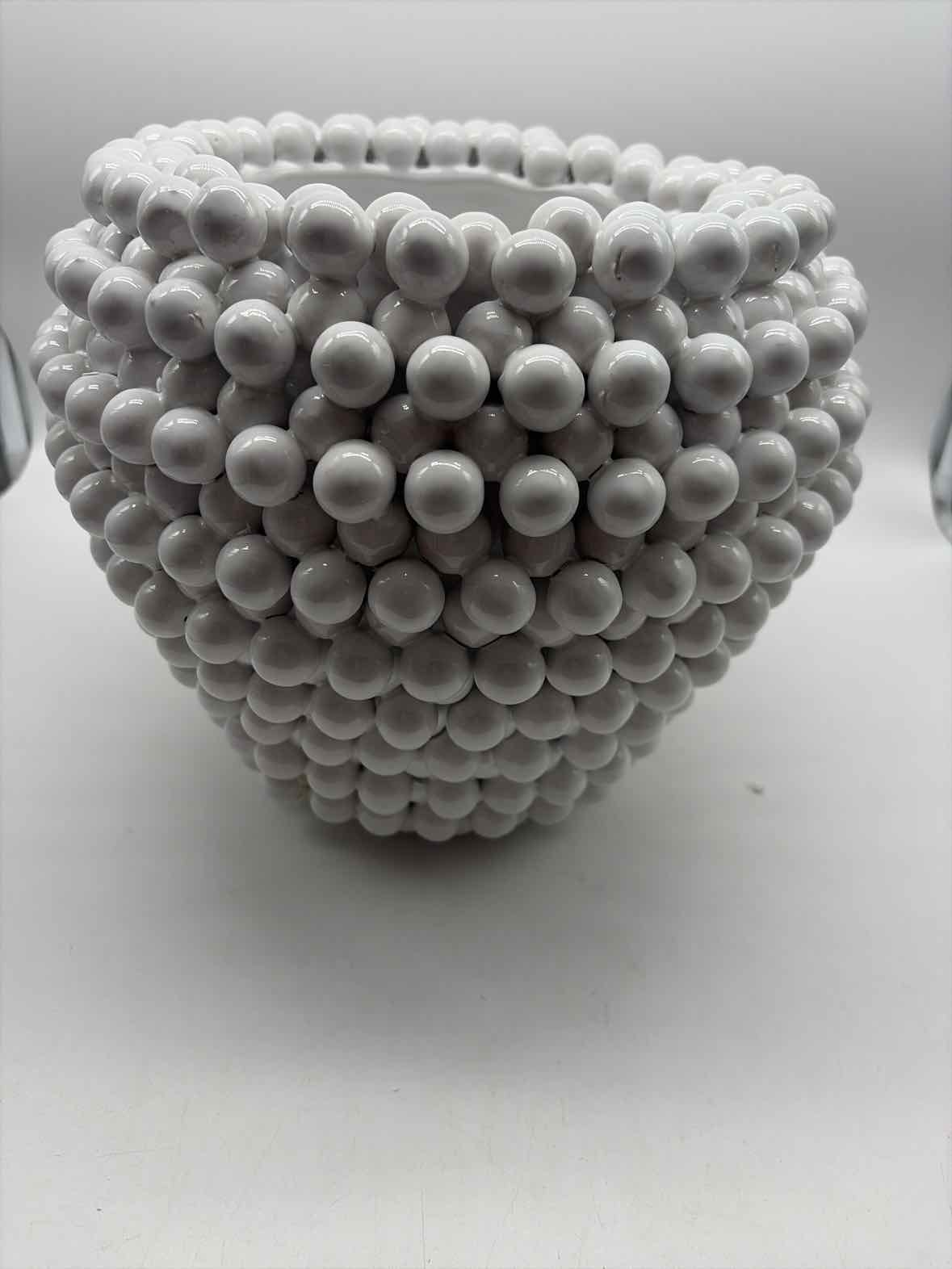 White Pom Pom Vase-Planter | True Fashionistas.