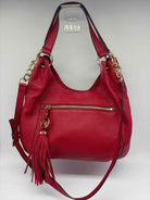 Pre-Owned MICHAEL Michael Kors Red Pebbled Crossbody Crossbody | True Fashionistas.