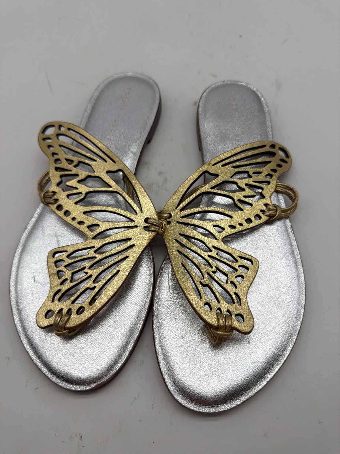 Pre-Owned Sophia Webster Gold Size 8 Thong Sandals | True Fashionistas.