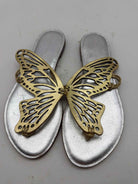 Pre-Owned Sophia Webster Gold Size 8 Thong Sandals | True Fashionistas.