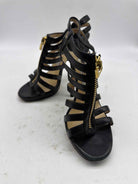 Pre-Owned Jimmy Choo Black Size 37 Caged Heels | True Fashionistas.