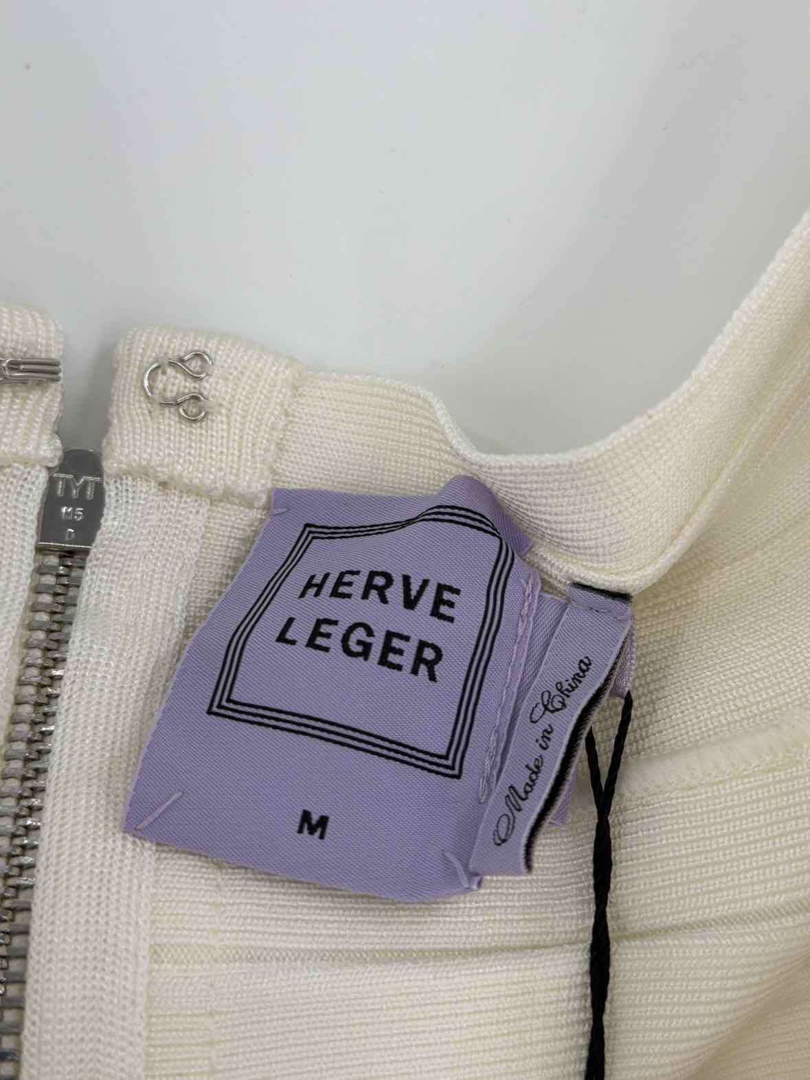 Pre-Owned Herve Leger White Size Medium Knit Tank Top | True Fashionistas.