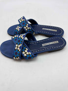 Pre-Owned Manolo Blahnik Blue Size 36 Mule Sandals | True Fashionistas.