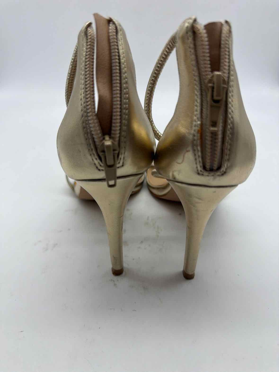 Pre-Owned Steve Madden Gold Size 8 Strappy Heels | True Fashionistas.