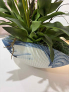 Floral In Fluted Blue Vase | True Fashionistas.
