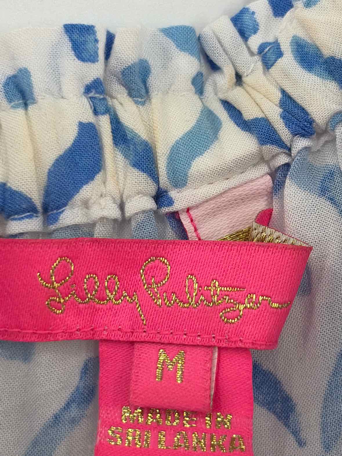Pre-Owned Lilly Pulitzer Blue Size Medium Long Sleeve Blouse | True Fashionistas.