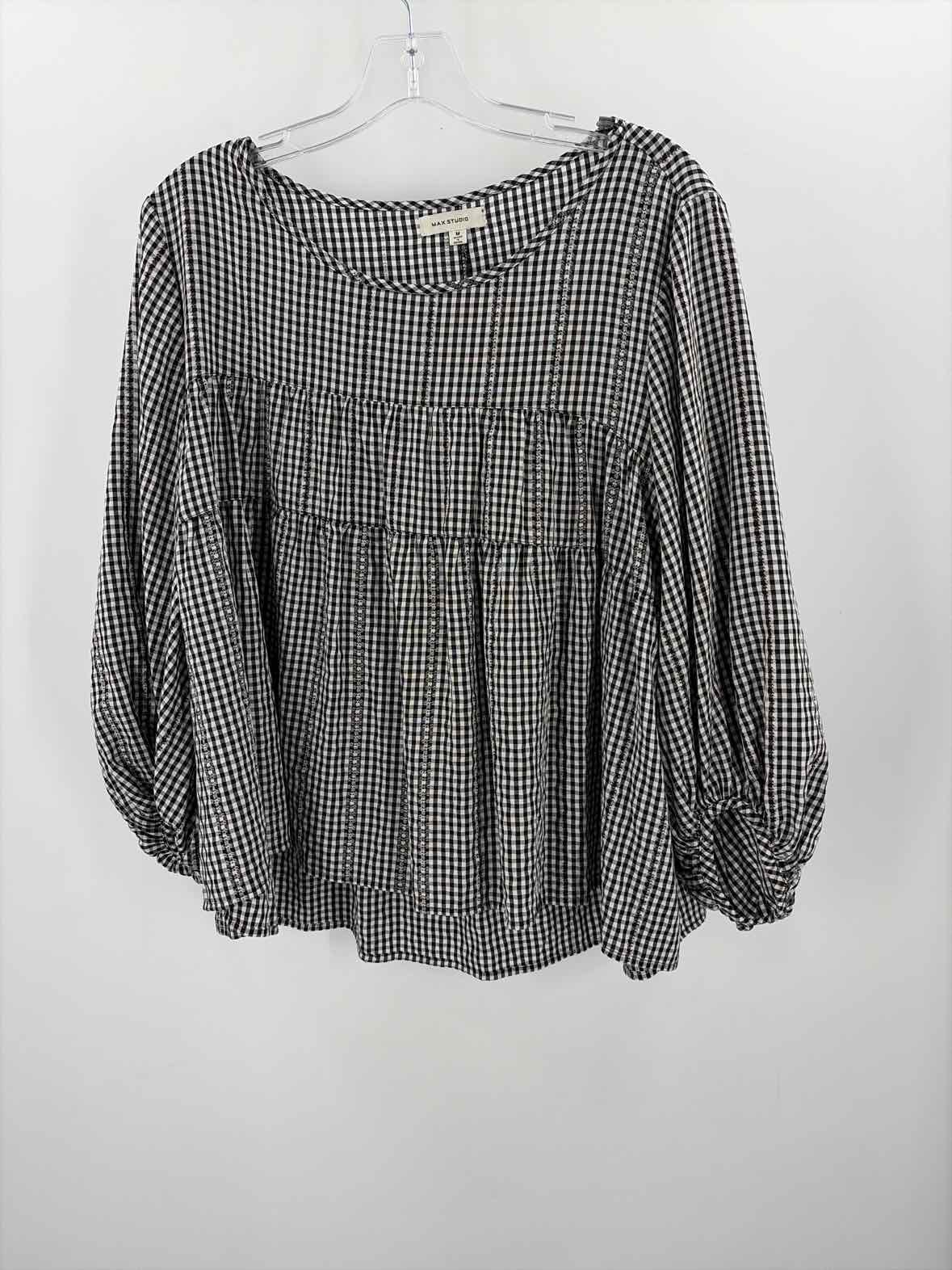 Pre-Owned Max Studio Black Size Medium Long Sleeve Blouse | True Fashionistas.