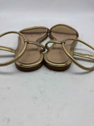Pre-Owned Gianvito Rossi Gold Size 5 Strappy Sandals | True Fashionistas.