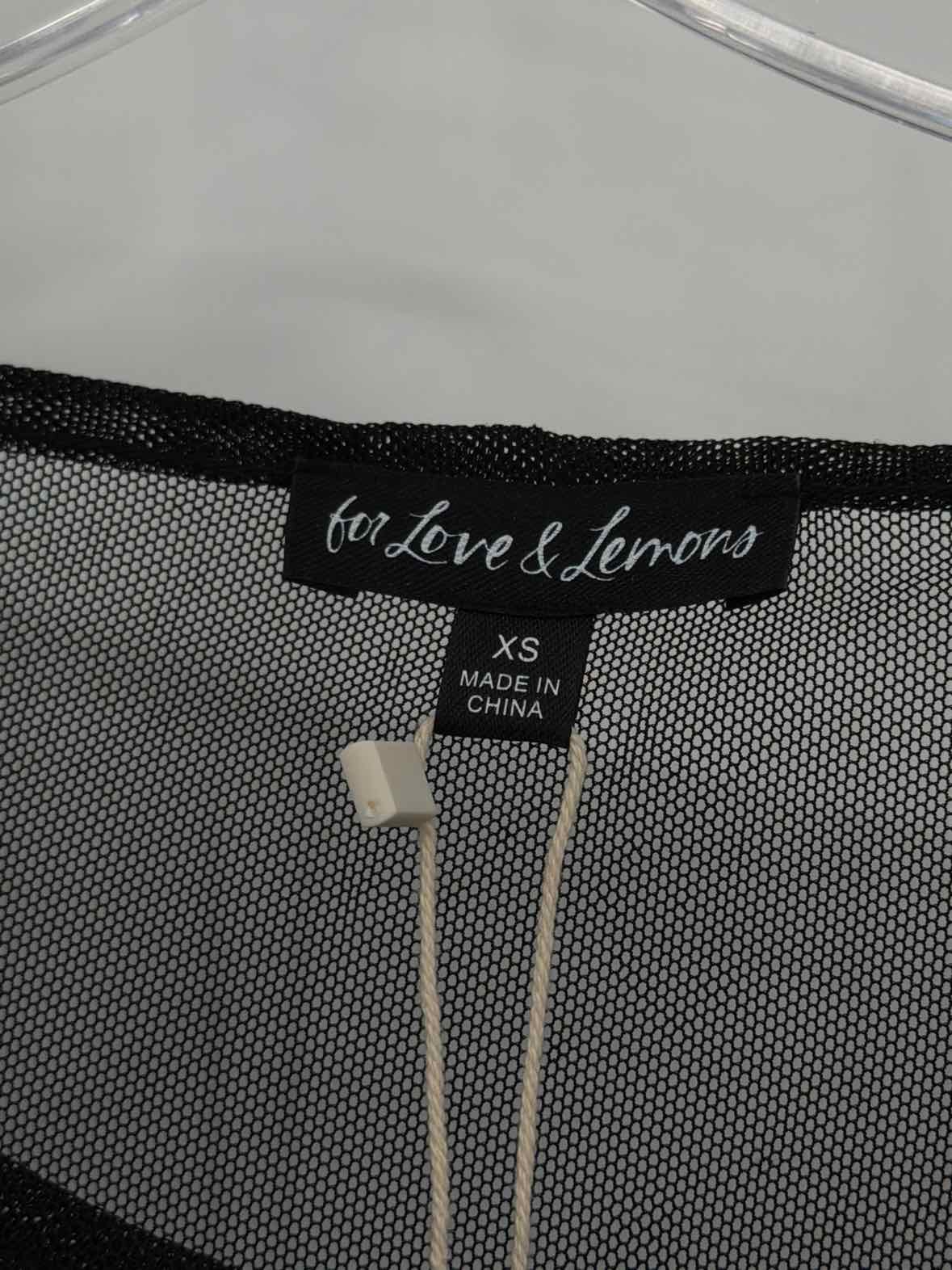 Pre-Owned For Love & Lemons Black Size XS Lace Cocktail Short Long Sleeve Dress | True Fashionistas.
