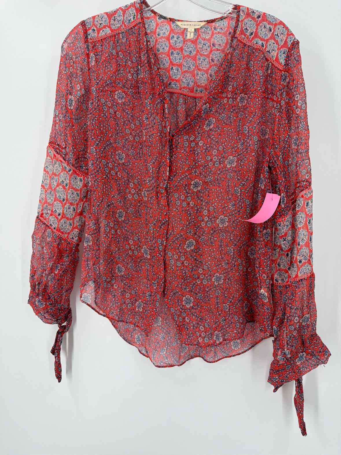 Pre-Owned Rebecca Taylor Red Size 2 Blouse | True Fashionistas.