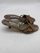 Pre-Owned Manolo Blahnik Brown Size 8.5 Mule Heels | True Fashionistas.