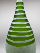 Pre-Owned Green Etched Glass Vase | True Fashionistas.