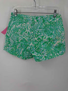 Pre-Owned Lilly Pulitzer Green Size 00 Callahan Printed Shorts | True Fashionistas.