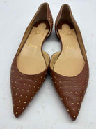 Pre-Owned Christian Louboutin Tan Size 9 D'orsay Flats | True Fashionistas.
