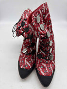 Pre-Owned Christian Louboutin Red Size 36.5 Ankle Boot Ankle Boot | True Fashionistas.