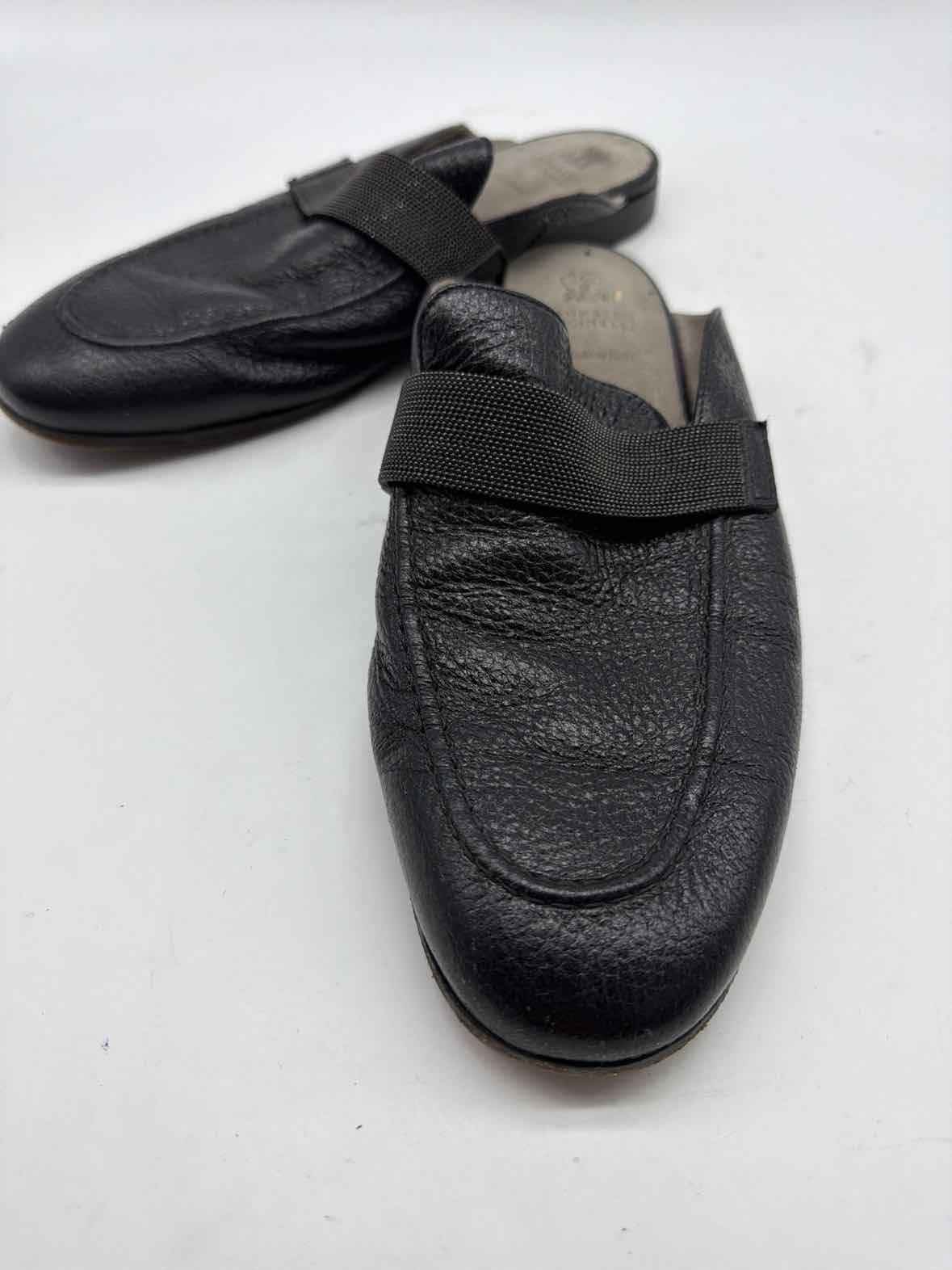 Pre-Owned Brunello Cucinelli Black Size 41 Mule Flats | True Fashionistas.
