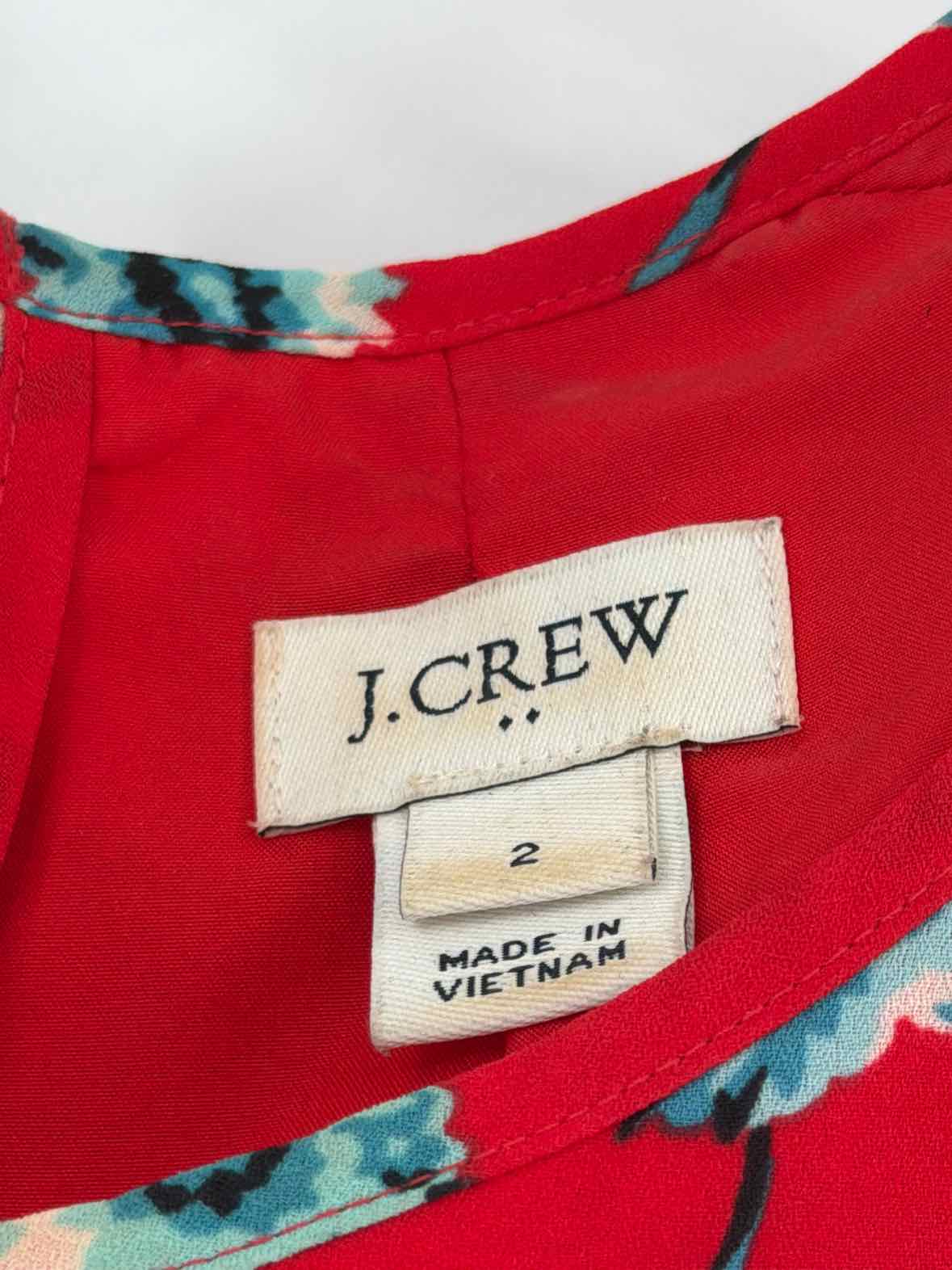 Pre-Owned J Crew Red Size 2 Short Long Sleeve Dress | True Fashionistas.