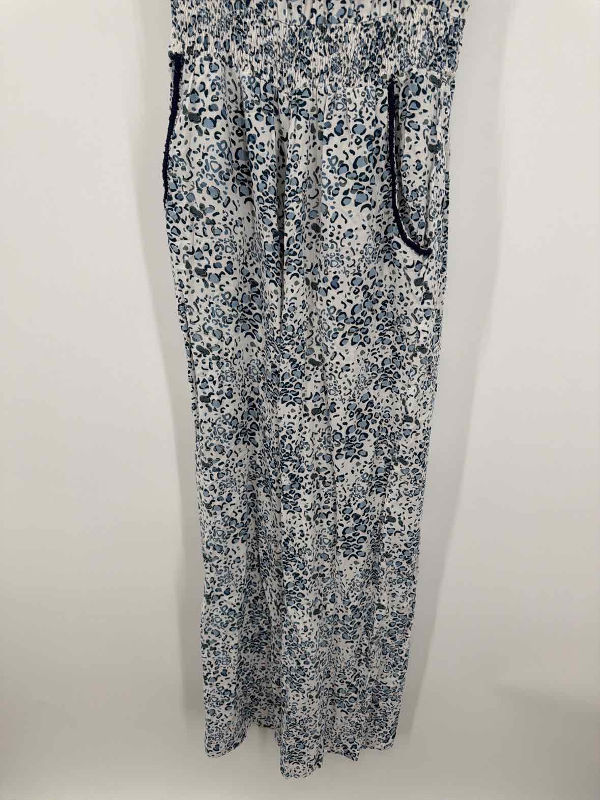 Pre-Owned Skemo Blue Size Large Strapless Jumpsuit | True Fashionistas.