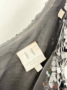 Pre-Owned H Halston Black Size 2 Sequin Cocktail Short Evening Gown | True Fashionistas.
