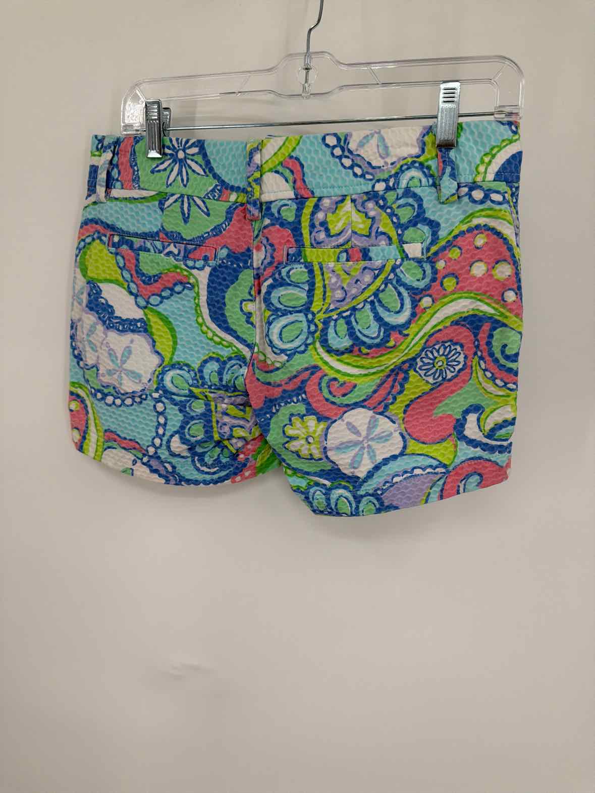 Pre-Owned Lilly Pulitzer Blue Size 00 Callahan Printed Shorts | True Fashionistas.