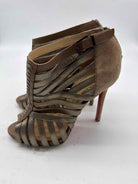 Pre-Owned Christian Louboutin Gold Size 8 Caged Heels | True Fashionistas.