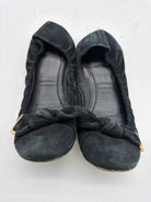 Pre-Owned Louis Vuitton Black Size 7 Slip On Flats | True Fashionistas.